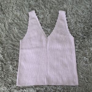 2 For $20. Aerie Scalloped Ribbed Tank Top - Purple